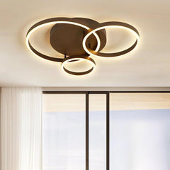 3 Circles Metal Dimmable LED Modern Flush Mount Ceiling Lighting