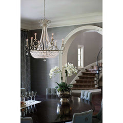 12 Light 2 Tier Draped Chandelier from the Caspia Collection