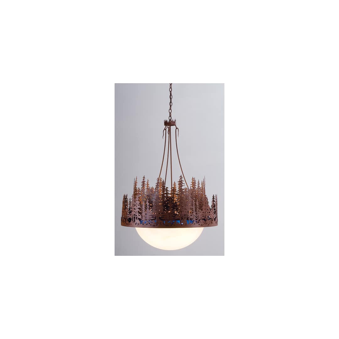 4 Light 36" Wide Pendant with Handmade Shade