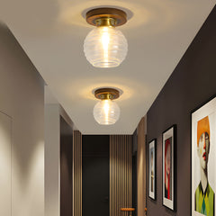 Square Iron Frame American Country Style Ceiling Light Fixture