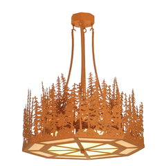 4 Light 30" Wide Pendant with Handmade Shade