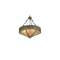 4 Light 24" Wide Mini Pendant with Handmade Shade