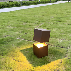 Creative Square Geometric Art Waterproof LED Modern Outdoor Lawn Light