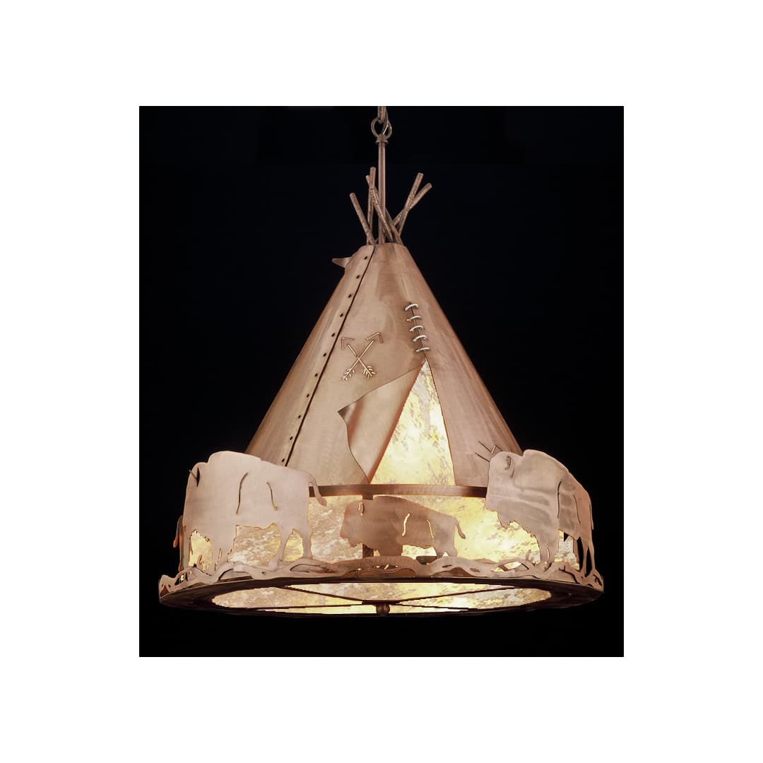 3 Light 24" Wide Pendant with Handmade Shade