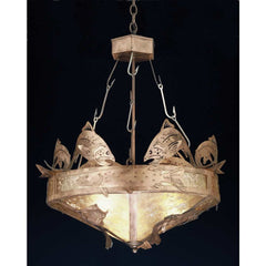 3 Light 24" Wide Pendant with Handmade Shade