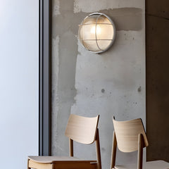 1-Light Retro Industrial Oval/Round Outdoor Wall Lights Wall Lamp