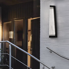 Striped Acrylic Waterproof LED Black Modern Outdoor Wall Lights Fixture