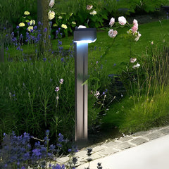 Aluminum Alloy Waterproof LED Black Modern Solar Powered Lawn Lights