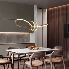 Circles Waves Unique Mid Century Pendant Light Acrylic Ceiling Light