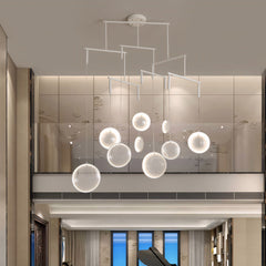 3/6/9-Light White Focus LED Chandelier