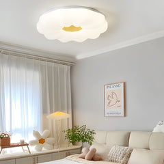 Creatieve Wolken Bloemen IJzer Acryl 3 Stappen Dimmen Moderne Plafondlamp