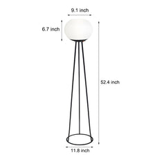 52 inch Globe LED Outdoor Tripod Standing Floor Lamp