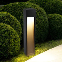 Square 5W LED Waterproof Black Modern Pathway Lights Post Light