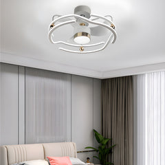 23.6'' Low Profile Ceiling Fan with Dimmable Light and Remote