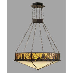 6 Light 51" Wide Pendant with Handmade Shade