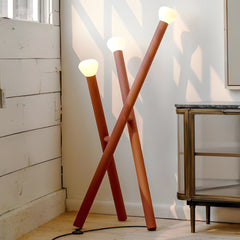 3-light Minimalist Modern Stick Floor Lamp