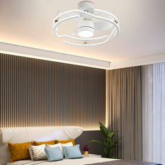 23.6'' Low Profile Ceiling Fan with Dimmable Light and Remote