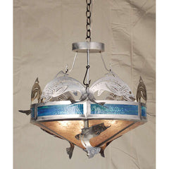 3 Light 27" Wide Pendant with Handmade Shade