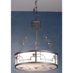 4 Light 25" Wide Pendant with Handmade Shade