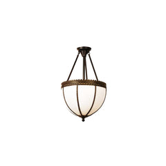 2 Light 16" Wide Pendant with Handmade Shade