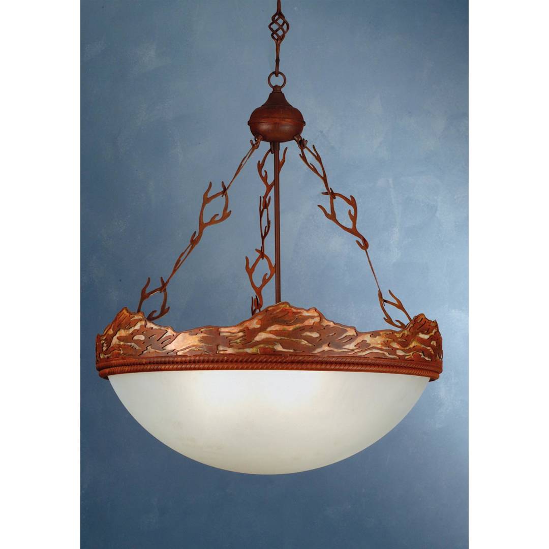 4 Light 25" Wide Pendant with Handmade Shade