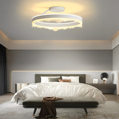 Ronde traploze dimbare LED witte Scandinavische plafondlampen opbouwverlichting