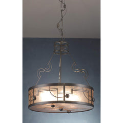 4 Light 25" Wide Pendant with Handmade Shade
