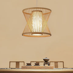 Light Burlywood Innovatively Shaped Bamboo Hand Woven Pendant Light