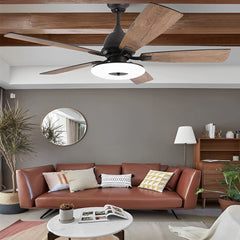 5 Blades Mute Dimmable LED with Remote Creative Nordic Ceiling Fans