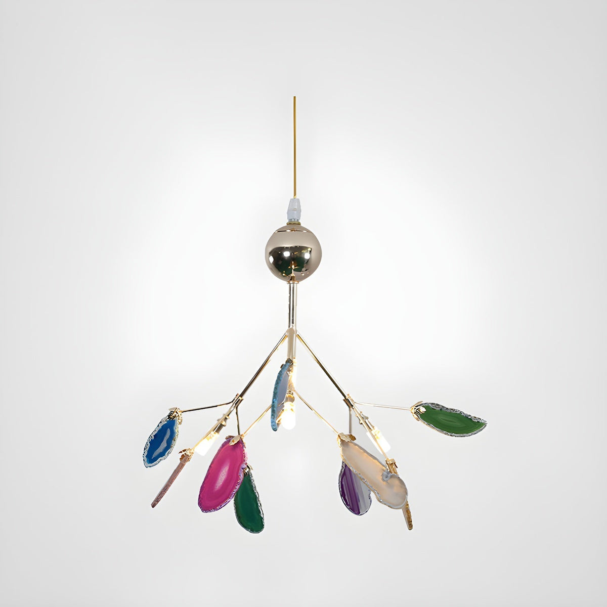 Agate Flake Crown Chandelier