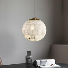 Alabaster Ball Droplight Pendant Light