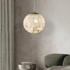Alabaster Ball Droplight Pendant Light