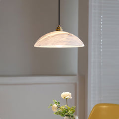 Alabaster Dome Droplight Pendant Lamp
