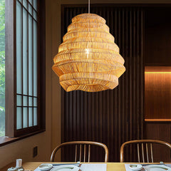 Bamboo Spiral Ceiling light fitting Pendant Lamp