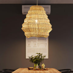 Bamboo Spiral Ceiling light fitting Pendant Lamp