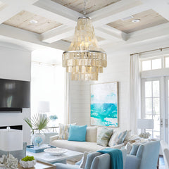 Boho Shell Tiered Pendant light Chandelier
