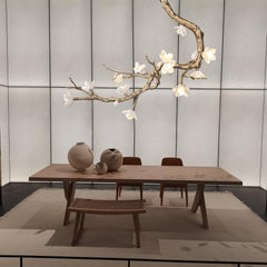 Brass Flower Branch Gasolier Chandelier