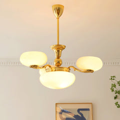 Brass Radiance Orb Gasolier Chandelier