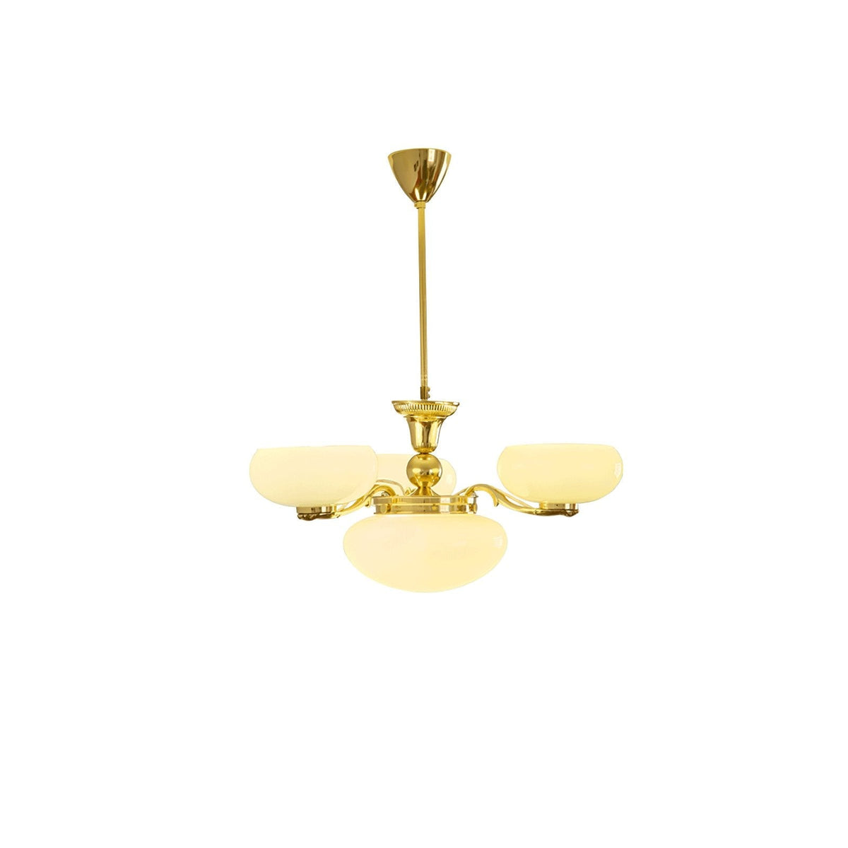 Brass Radiance Orb Gasolier Chandelier