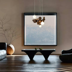 Bubble Wood Balls Gasolier Chandelier