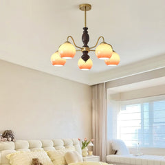 Caramel Orb Crown Chandelier