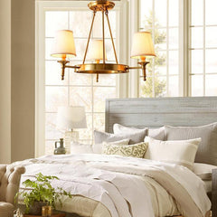 Antique Brass Crown Chandelier