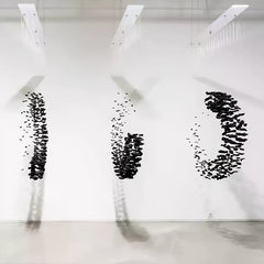 Charcoal Cascade Pixel Gasolier Chandelier