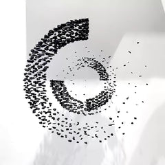 Charcoal Cascade Pixel Gasolier Chandelier