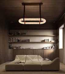 Circle Alabaster Pendant light Chandelier