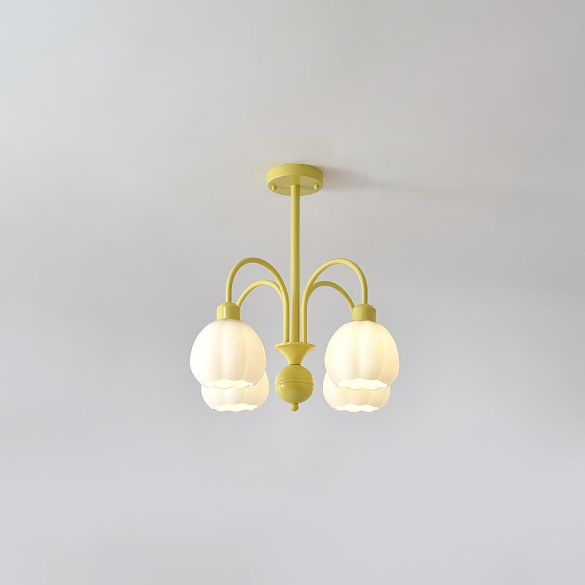 Cream Pumpkin Ball Ceiling fixture Chandelier
