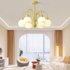 Cream Pumpkin Ball Ceiling fixture Chandelier
