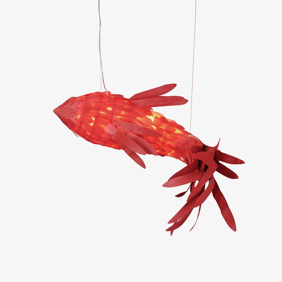 Crimson Swirl Koi Pendant light Chandelier