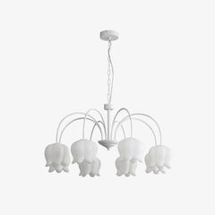 Curved Arm Bell Crown Chandelier