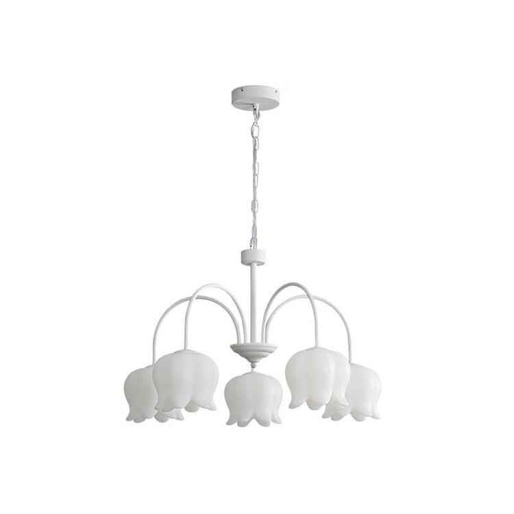 Curved Arm Bell Crown Chandelier